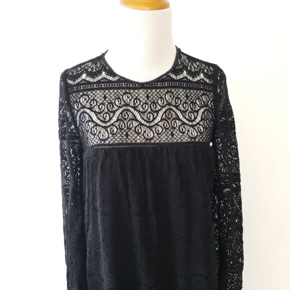 Milly of New York Lace Silk Long Sleeve Dress Shift Dress Women 2 - Picture 1 of 13